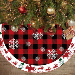 Red Tree Skirt Christmas Decorations Farmhouse Christmas Decor