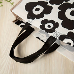 2pcs Retro Flower Print Handbag Large Capacity Storage Bag