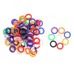 24pcs Bright Colors Silicone Key Cap Covers Key Holder Key Case Bag Organizer