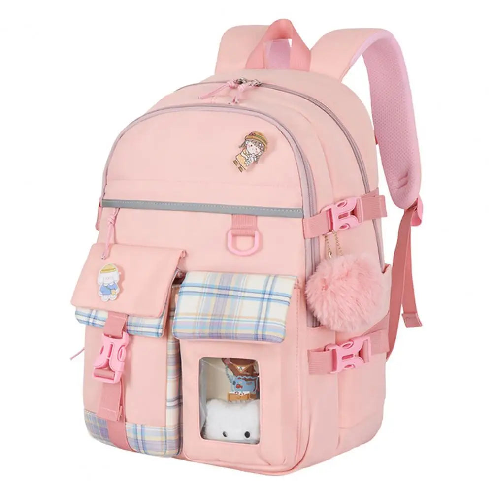 Girls Backpack Anti-theft Large Capacity Cartoon Pockets Zipper Backpack