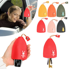 Leather Keychain Pouch Key Protection Cover PU Key Bags Large Capacity