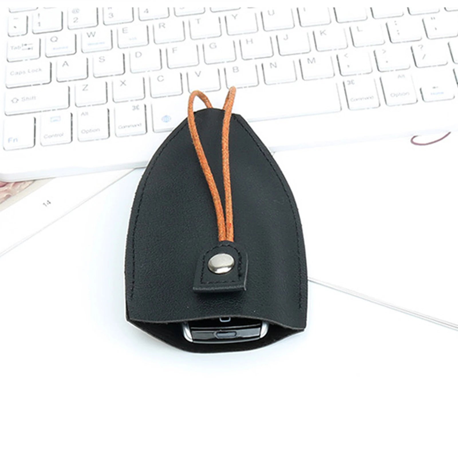 Leather Keychain Pouch Multifunctional PU Key Bags Large Capacity Unisex