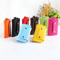 Leather Keychain Bag Key Holder Case Unisex Wallet Cover
