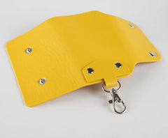 Portable Leather Key Holder Bag Unisex Wallet Cover Solid Storage Bag