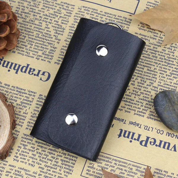 PC Portable Leather Keychain Holder Car Key Bag Unisex Wallet Cover Storage