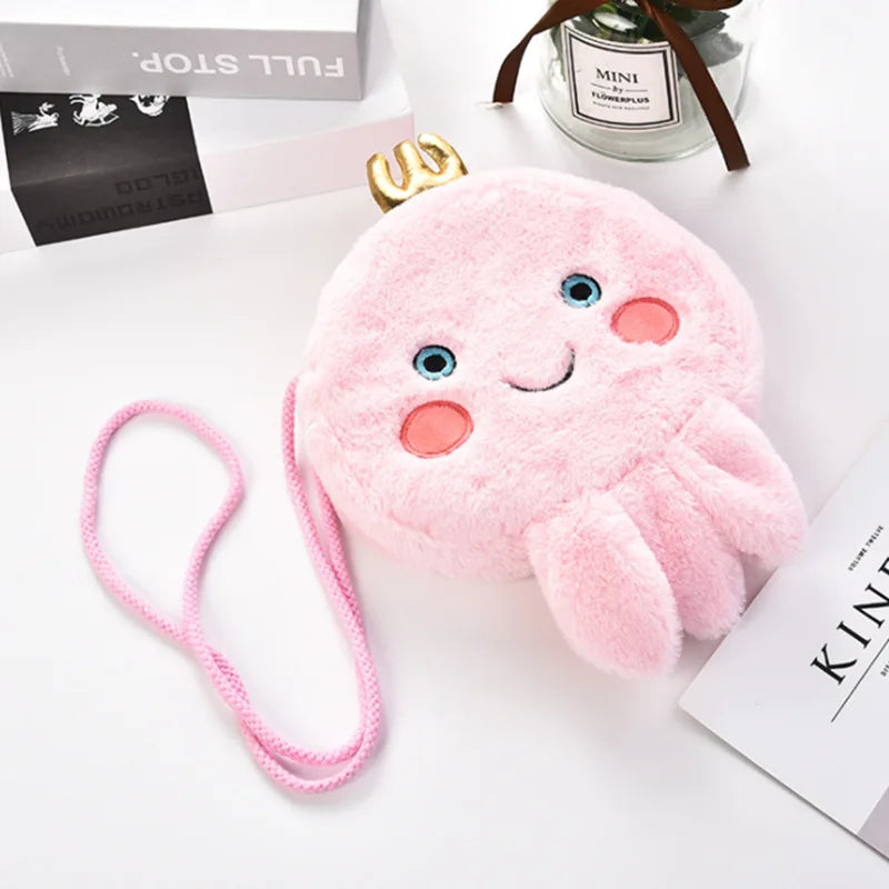 Plush Octopus Backpack Children Messenger Bag Mini Backpack