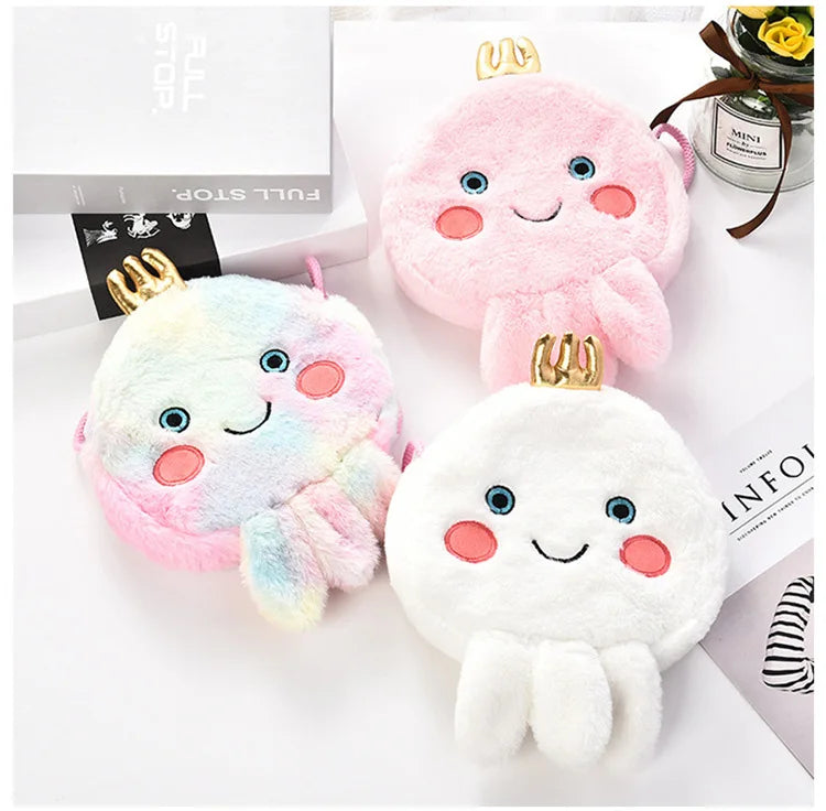 Plush Octopus Backpack Children Messenger Bag Mini Backpack