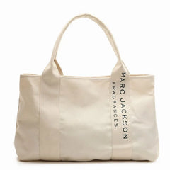 Large Canvas Women's Minimalist Letter Tote Bag