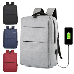 Men Laptop Backpack with USB Interface Business Casual Waterproof School Bag