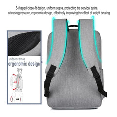 Men Laptop Backpack with USB Interface Waterproof School Bag