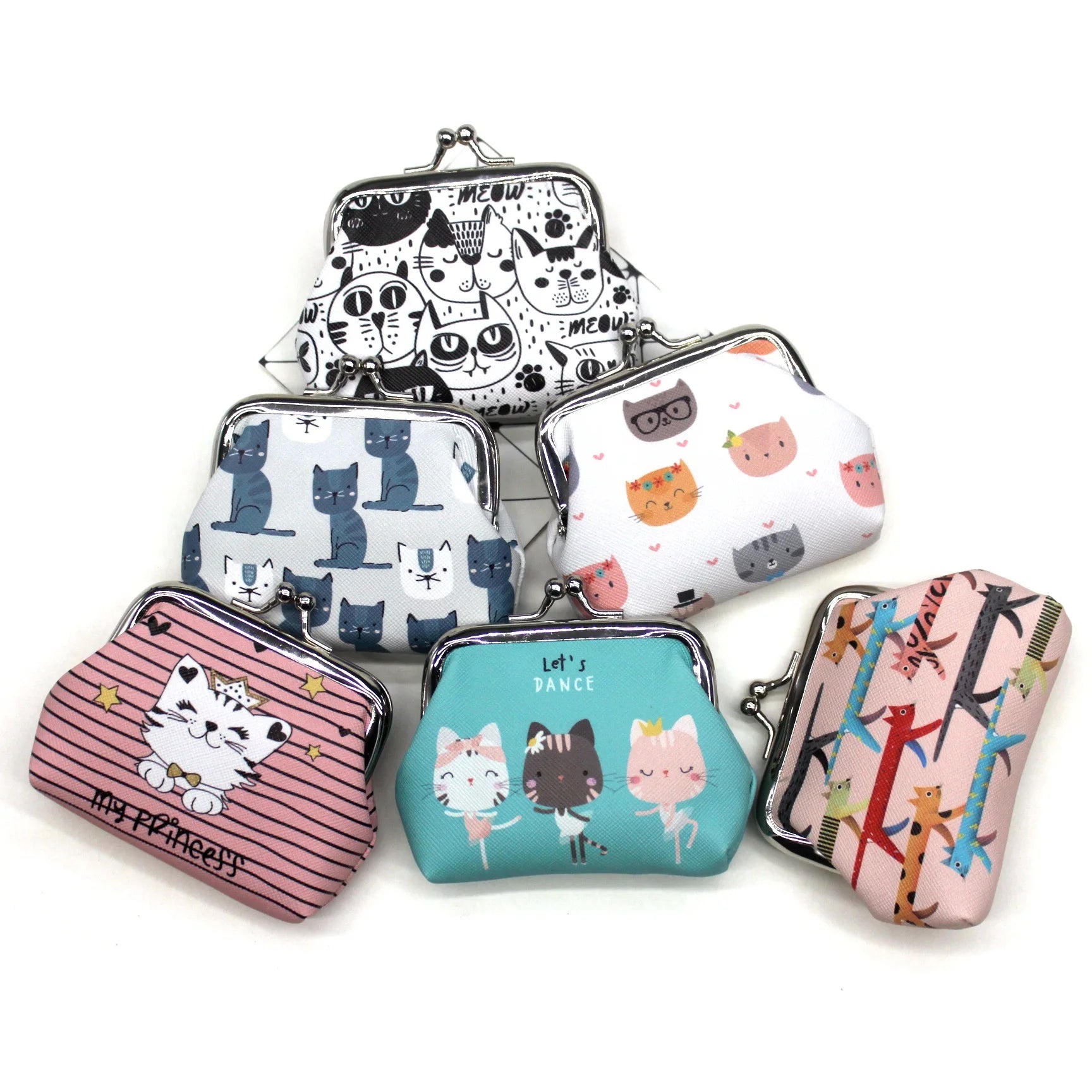 Mini Vintage Oil Painting Coin Purse PU Wallet Lipstick Portable Money Purse Bag