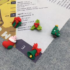 Christmas Cartoon Plastic Pin Brooches - Snowman Santa Claus