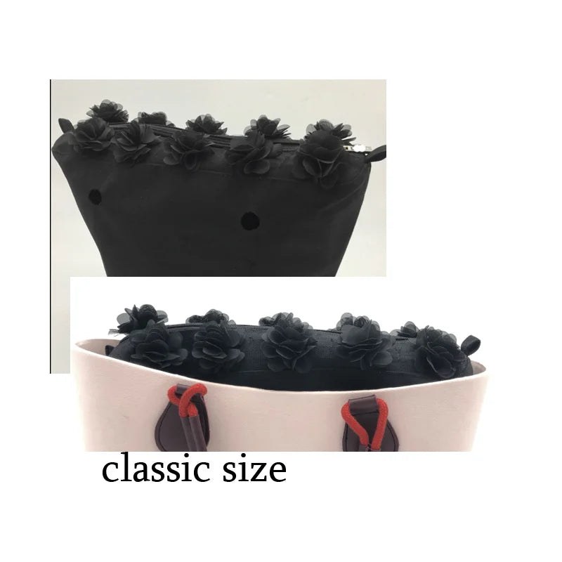 Canvas Flowery Inner Bag for OBag Accessory