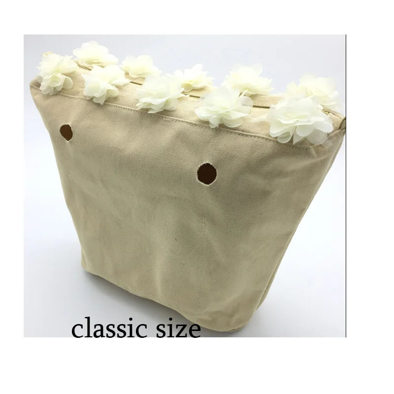 Canvas Flowery Inner Bag for OBag Accessory