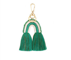 Cotton Tassel Keychains DIY Phone Pendant Tassel Women Bags Car Charms