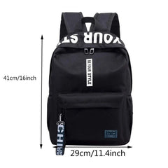 10 Colors Large Capacity Waterproof Nylon Casual Backpack School Bag
