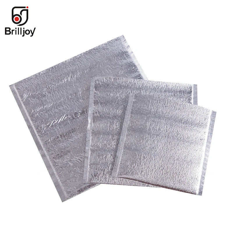 10 Pcs Aluminum Foil Insulated Food Storage Ice Bag Thermal Cooler