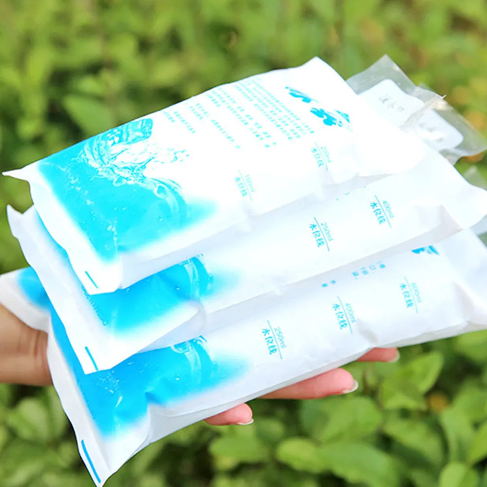 10 Pcs Insulated Reusable Ice Pack Cooler Bag for Lunch Box Food Cans W