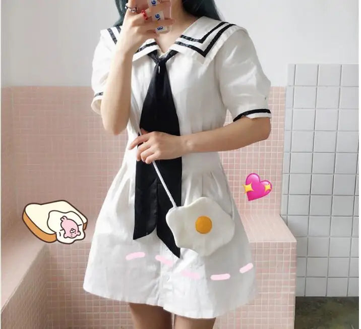 10 pcs Tote Canvas Shoulder Bag Fried Eggs Handbag