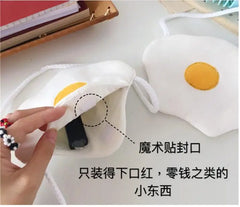 10 pcs Tote Canvas Shoulder Bag Fried Eggs Handbag