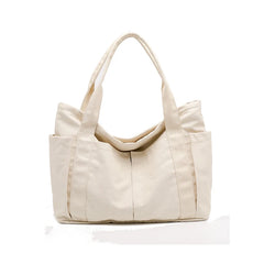 100% Cotton Totes For Women Large Capacity Canvas Shoulder Bags Solid Packages