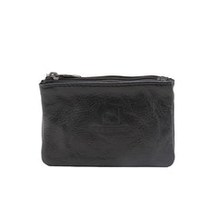 Cow Leather Double Zippers Men's Car Key Organizer