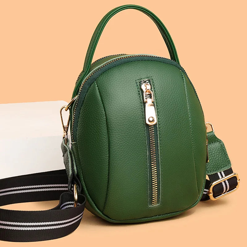 Leather Crossbody Bag for Women Small Shoulder Messenger Purse