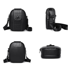 Leather Women Crossbody Zipper Shoulder Bag