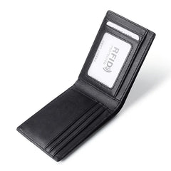 Real Cowhide Men's Wallet Short Walet Portefeuille Homme