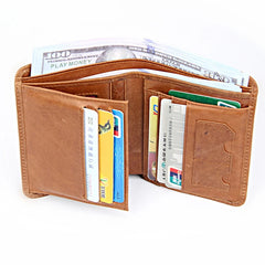 Masonic Leather Men Wallets with Emblem Design