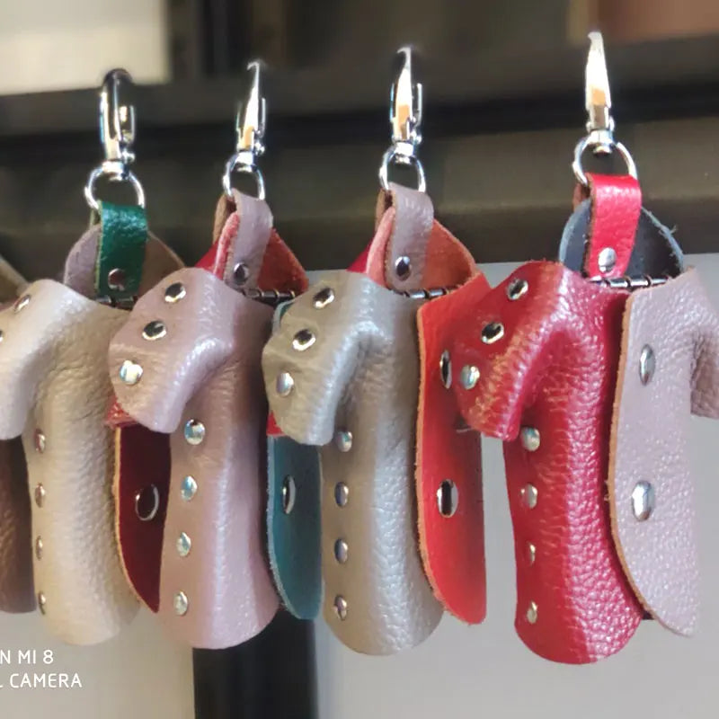 Leather Mini Keychain Holder Bag Case Unisex Wallet Cover Solid