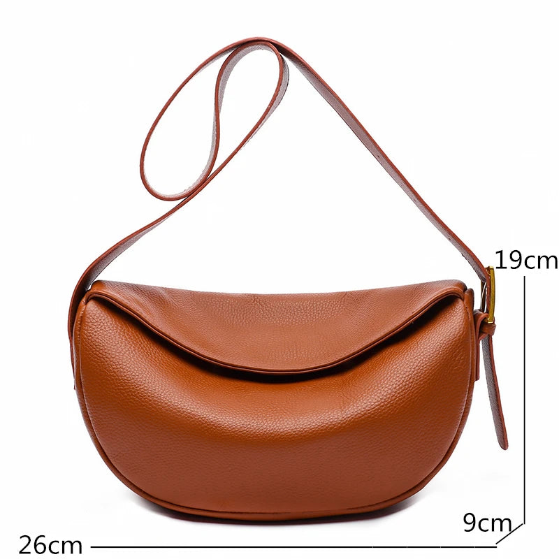 Genuine Leather Shoulder Bag Women's Handbag Cowhide Female Messenger Bag