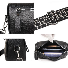 Solid Cow Leather Shoulder Crossbody Bag Women