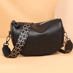 Solid Cow Leather Shoulder Crossbody Bag Women