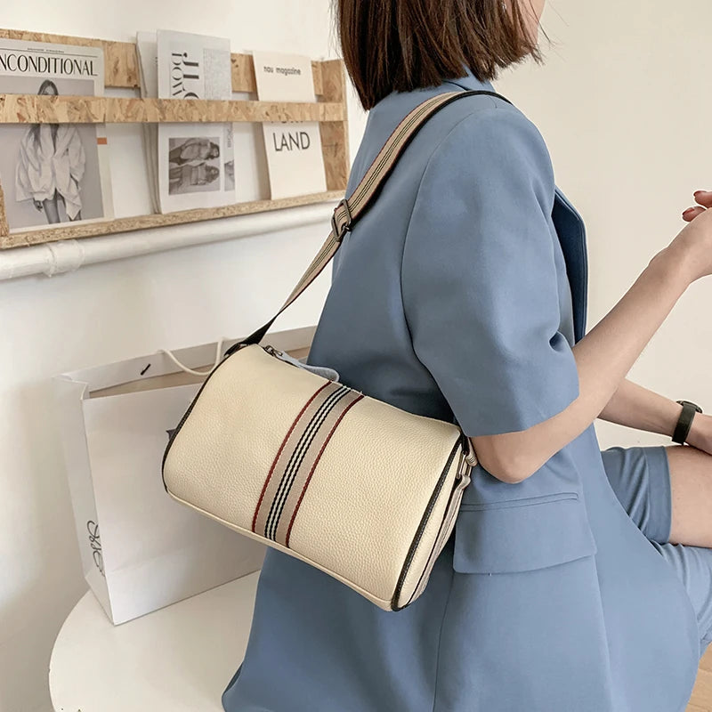 Leather Tote Bag Women's Handbags Cowhide Shoulder Bag Large Summer Crossbody