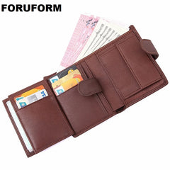 Vintage Cow Leather Men Wallet Casual Purse LI-1902