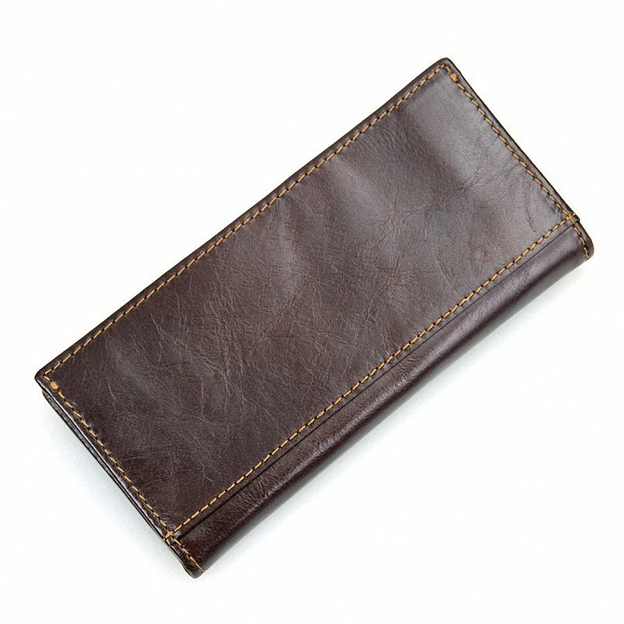 Mens Leather Wallet Long Zipper Clutch LI-1603