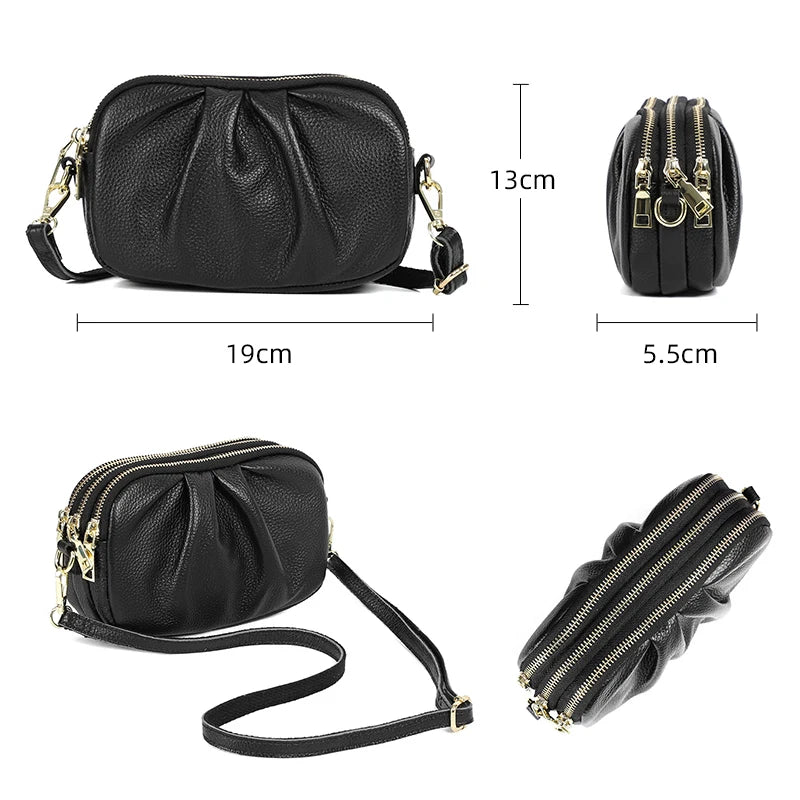 100% Leather Women Bags Famous Designer Cloud Bags Girls Mini Bag