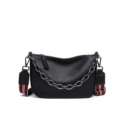 Leather Handbag Chains Cowhide Female Shoulder Bag