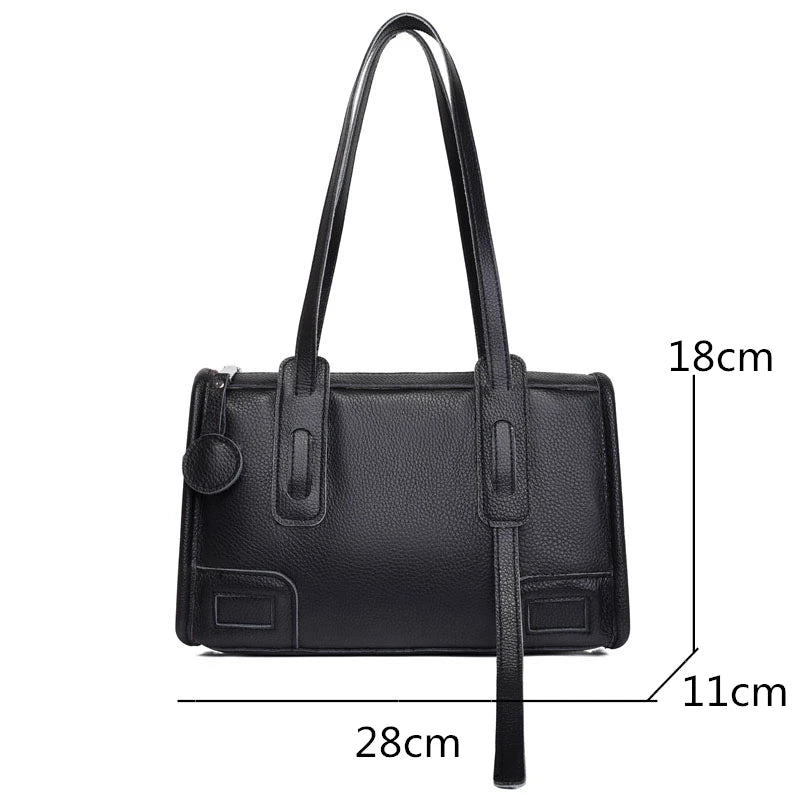 100% Leather Women Handbags Large Shoulder Bags Soft Cowhide Female Messenger
