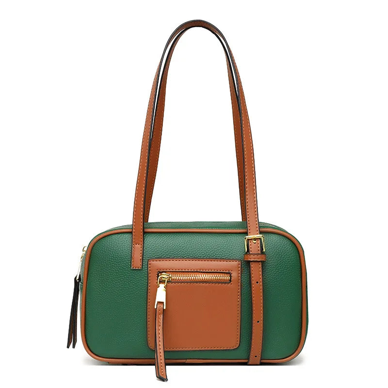 High-Quality Leather Women Handbags Soft Cowhide Shoulder Bag