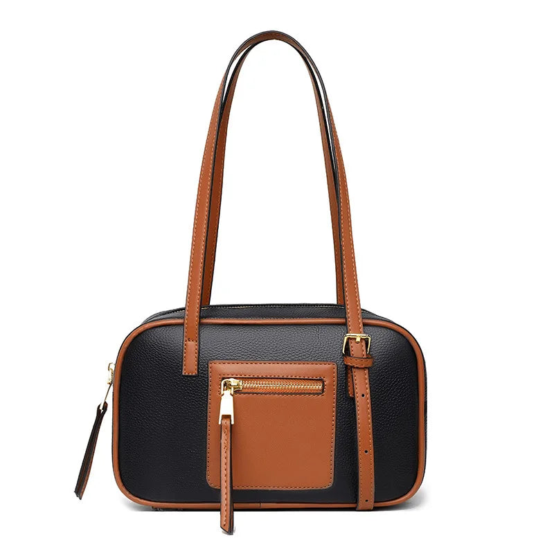 High-Quality Leather Women Handbags Soft Cowhide Shoulder Bag