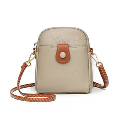 Soft Cowhide Women Shoulder Bag Small Female Messenger Mobile Phone Bag