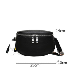 100% Leather Women's Bag Solid Cow Leather Women Shoulder Crossbody Bag