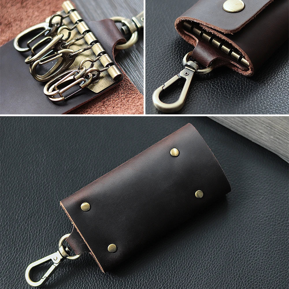 High-Quality Leather Multi-function Key Bag