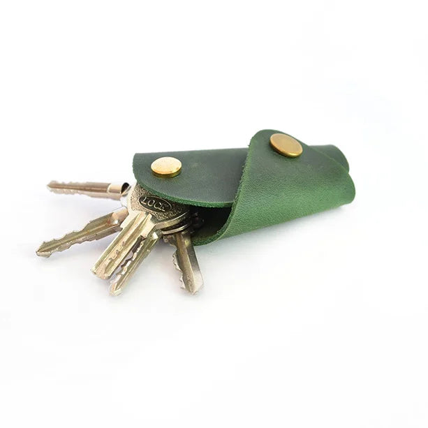 100% Leather Mini Housekeeper Key Holder Retro Car Leather Keychain