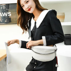 Cowhide Handbags Crossbody Saddle Bag Women's Shoulder Bag
