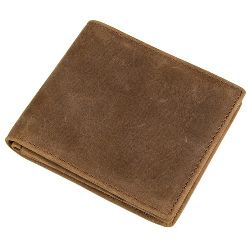Luxury Cow Leather Men Wallets, Dollar Short Male Purse