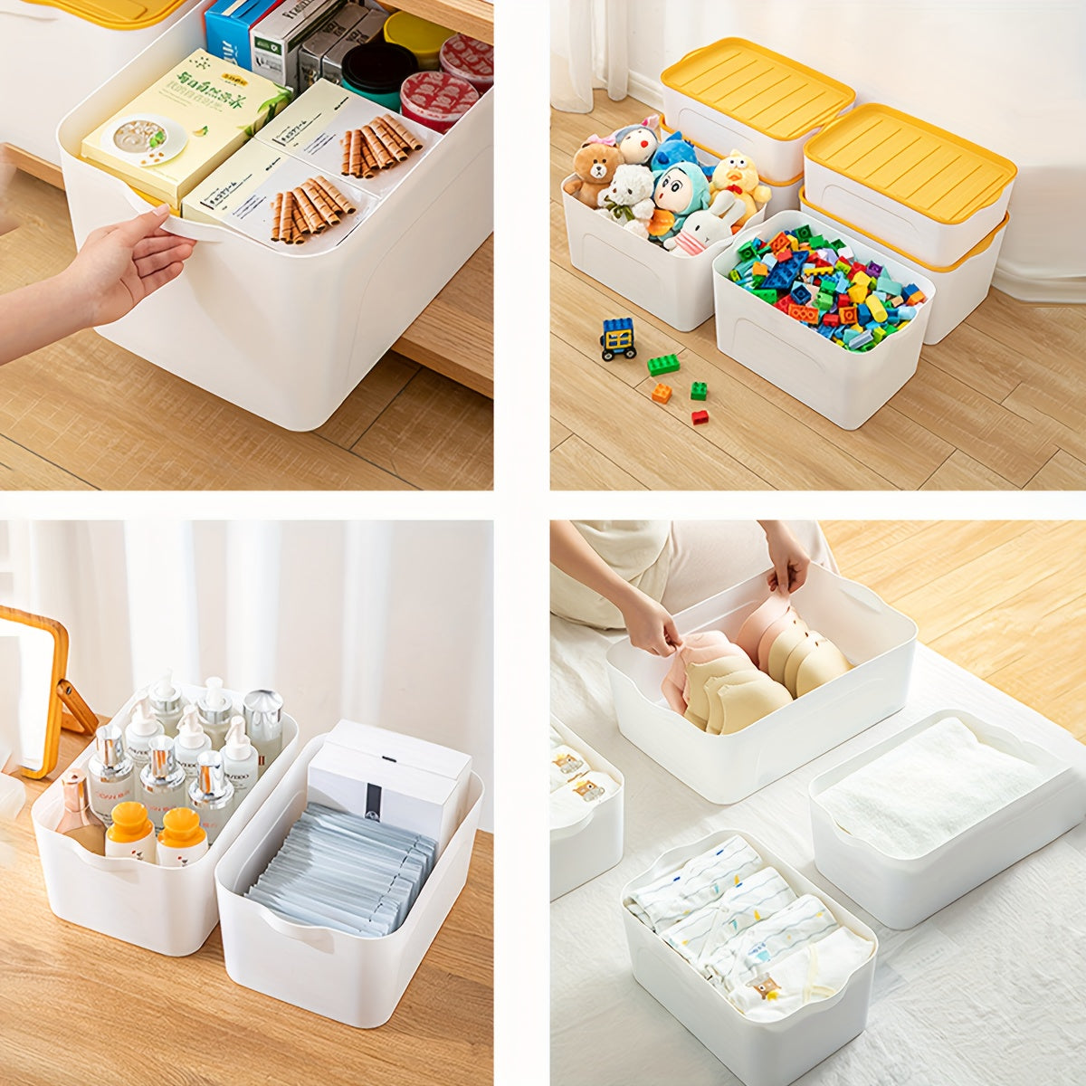 Plastic Storage Box with Lid Large Capacity