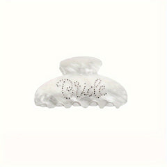 Acrylic Bridal Hair Claw Clip With Rhinestone Bride Sign Hair Accessory